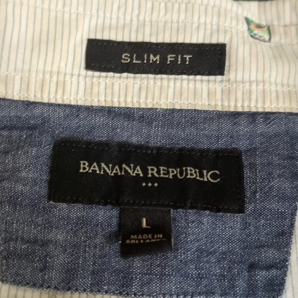 Banana Republic Cotton Slim Fit Cocktail Print Button-down Shirt